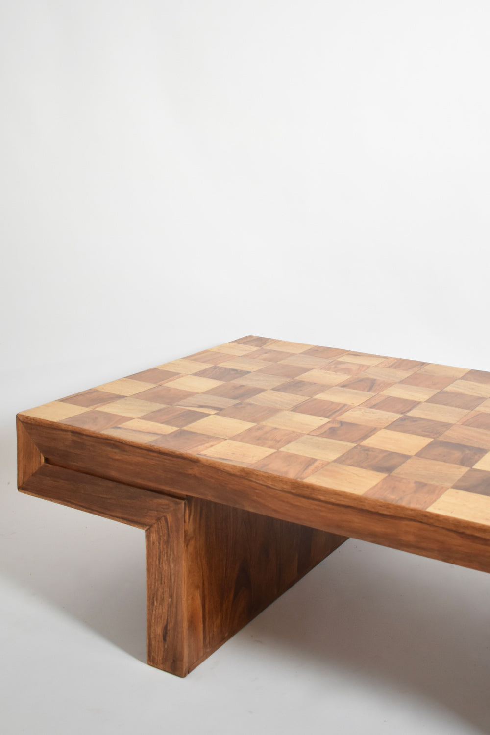 Chessboard wooden coffee table, 1960s.