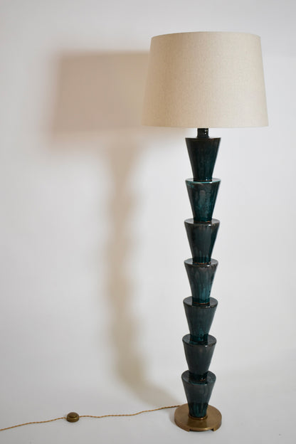 “Nizwa” dark turquoise  floor lamp, Barracuda Edition.