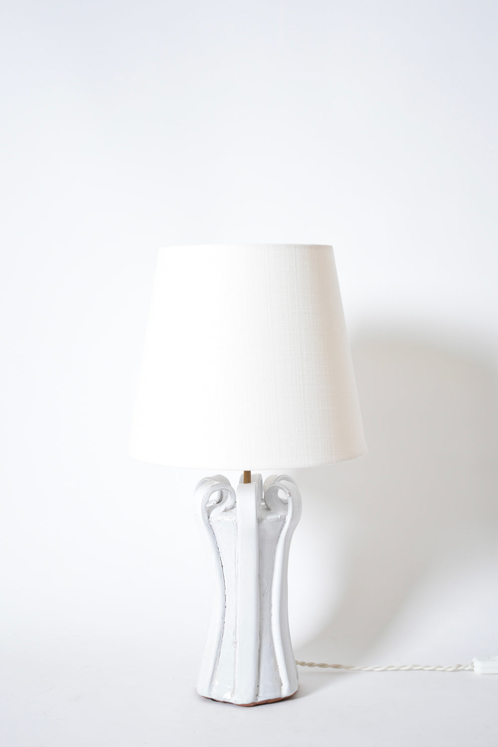 "Kasaï" Henry white ceramic lamp 25cm, Barracuda Edition.