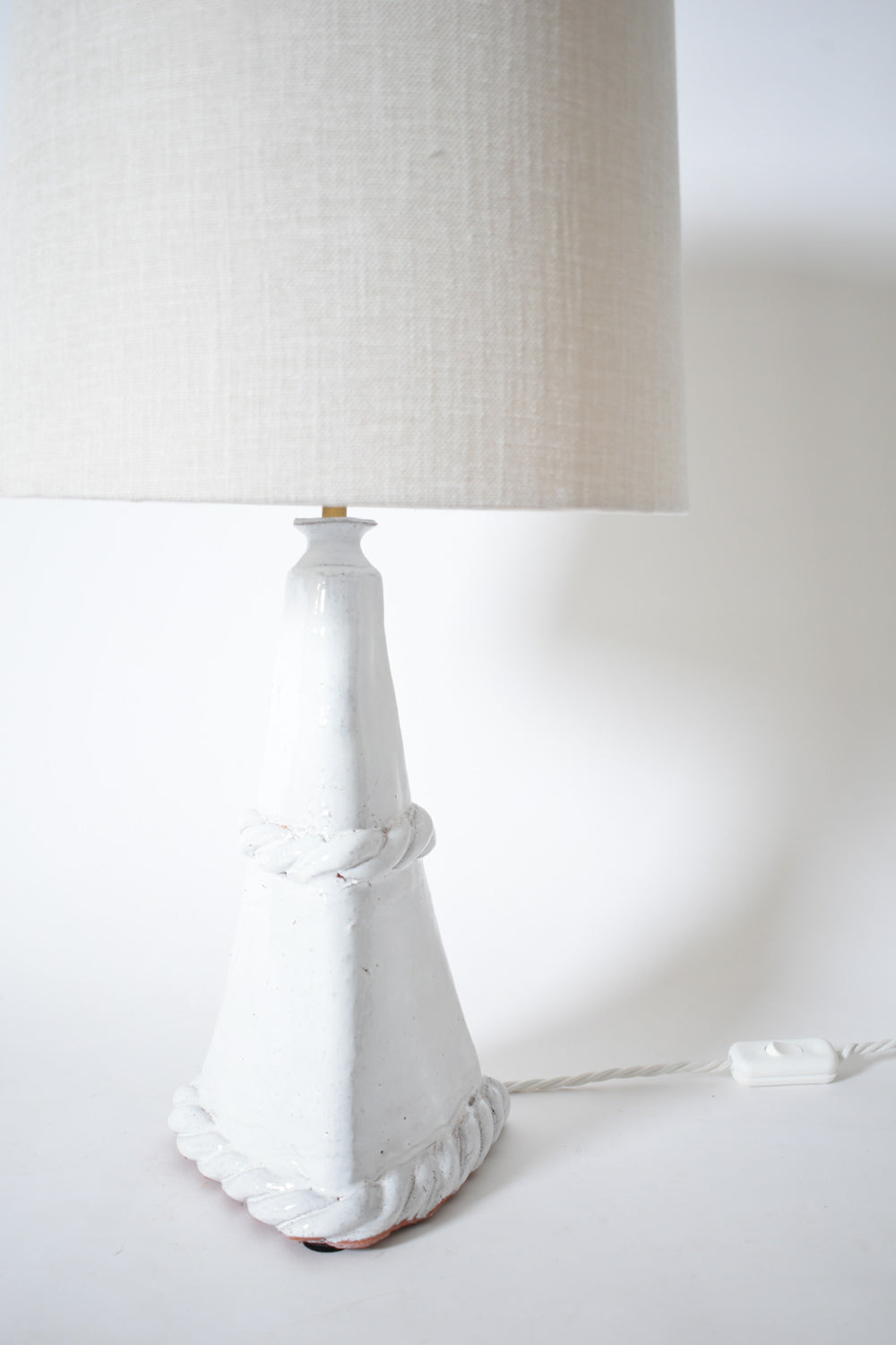 "Arrabida" rope 33cm white table lamp, Barracuda Edition.