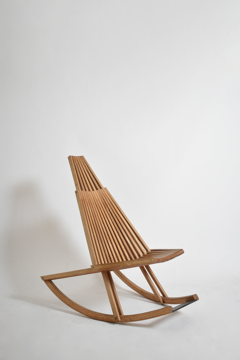 Wooden rocking chair, 1980s.