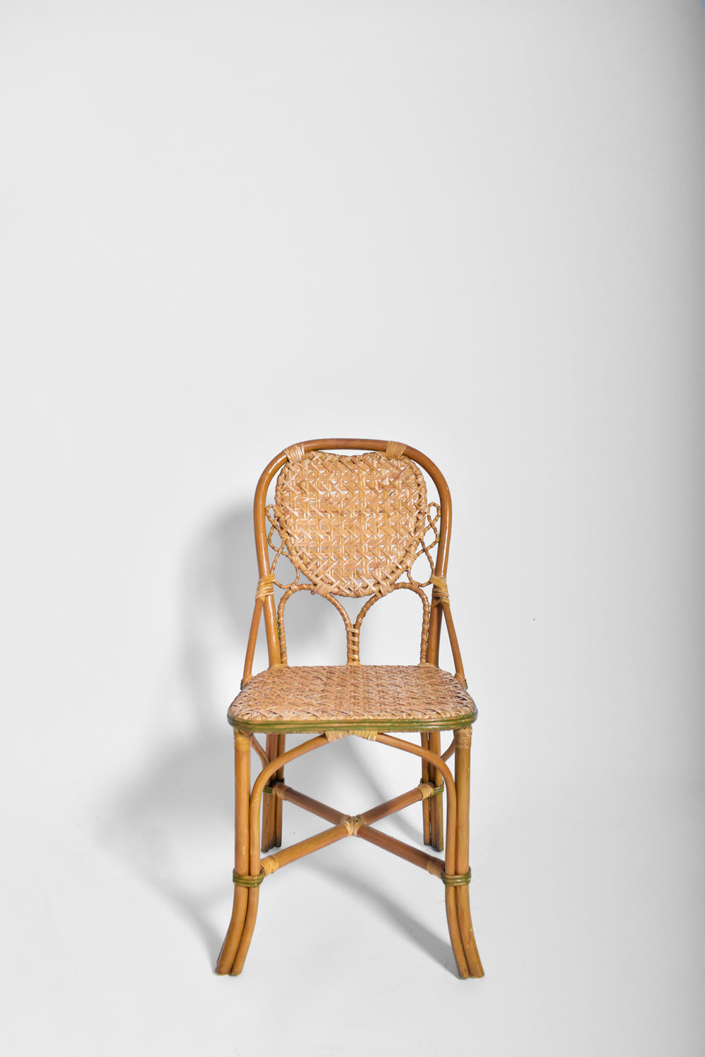 Set of four rattan chairs, 1970s.