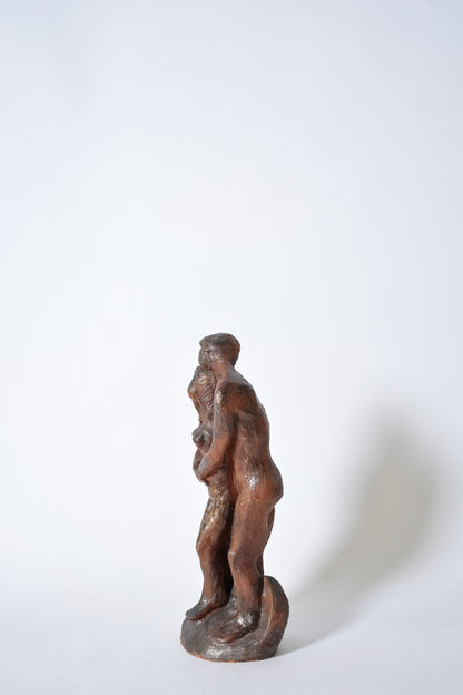 Embracing couple ceramic sculpture, 1930s.