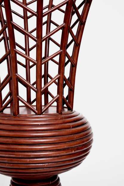 Decorative rattan vase 1970s.