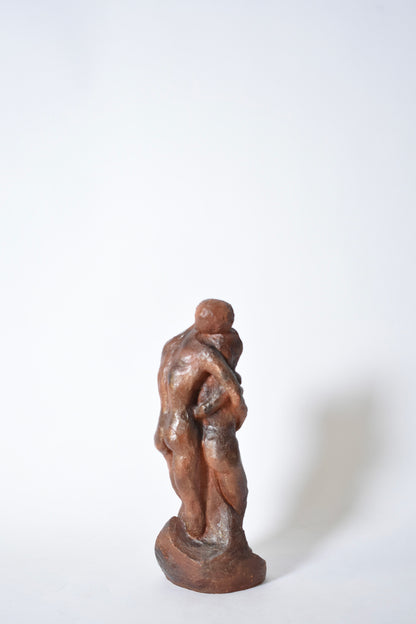 Embracing couple ceramic sculpture, 1930s.