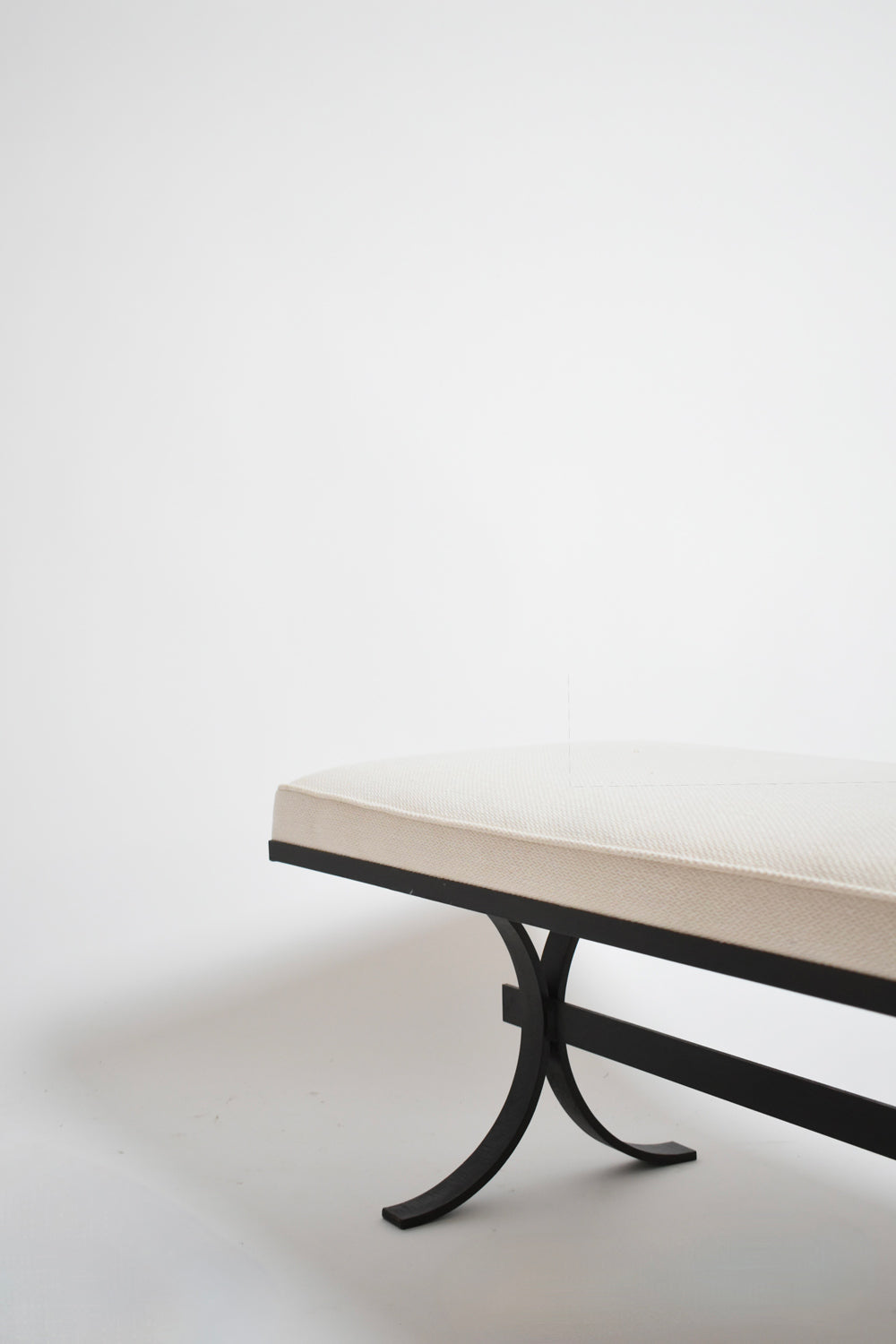 Brutalist rought iron bench, 1960s.