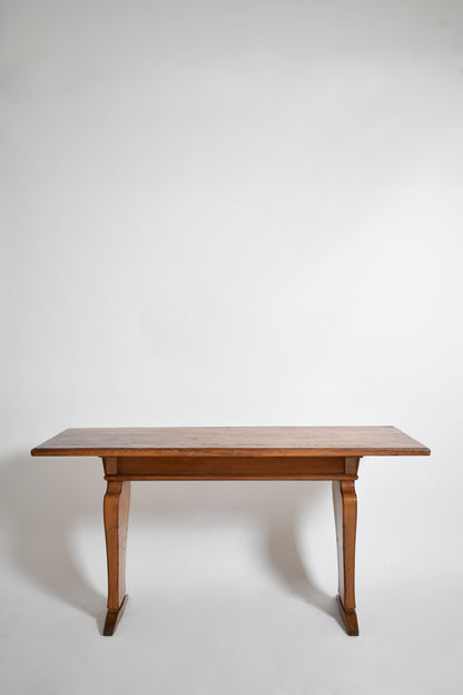Neoclassical oak console table, 1950s.
