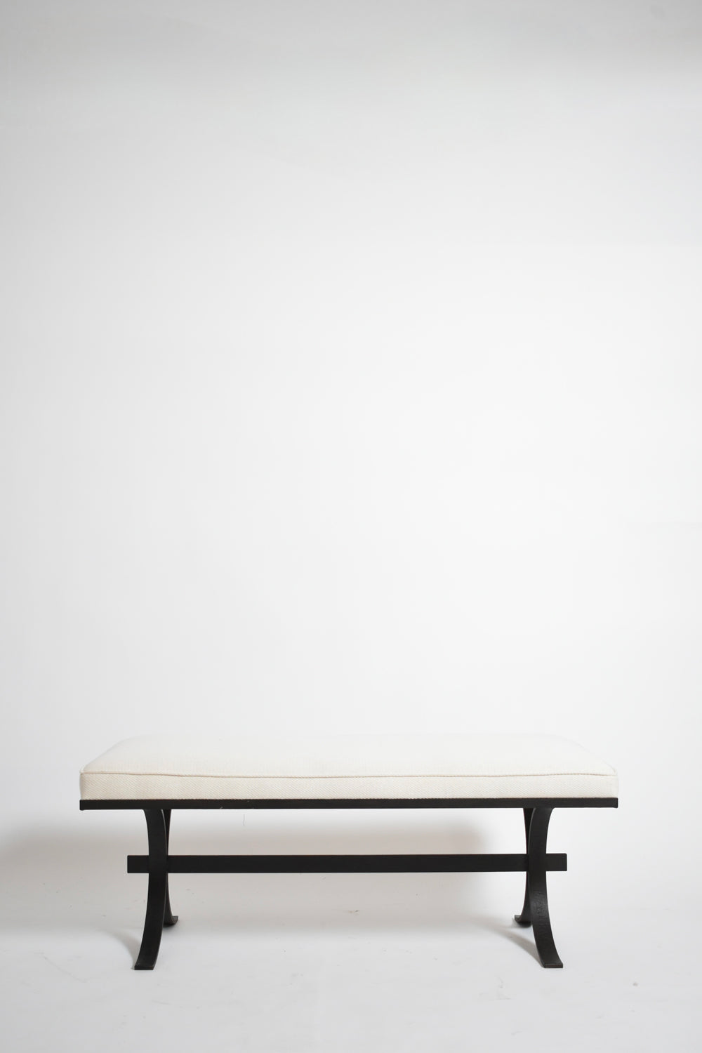 Brutalist rought iron bench, 1960s.