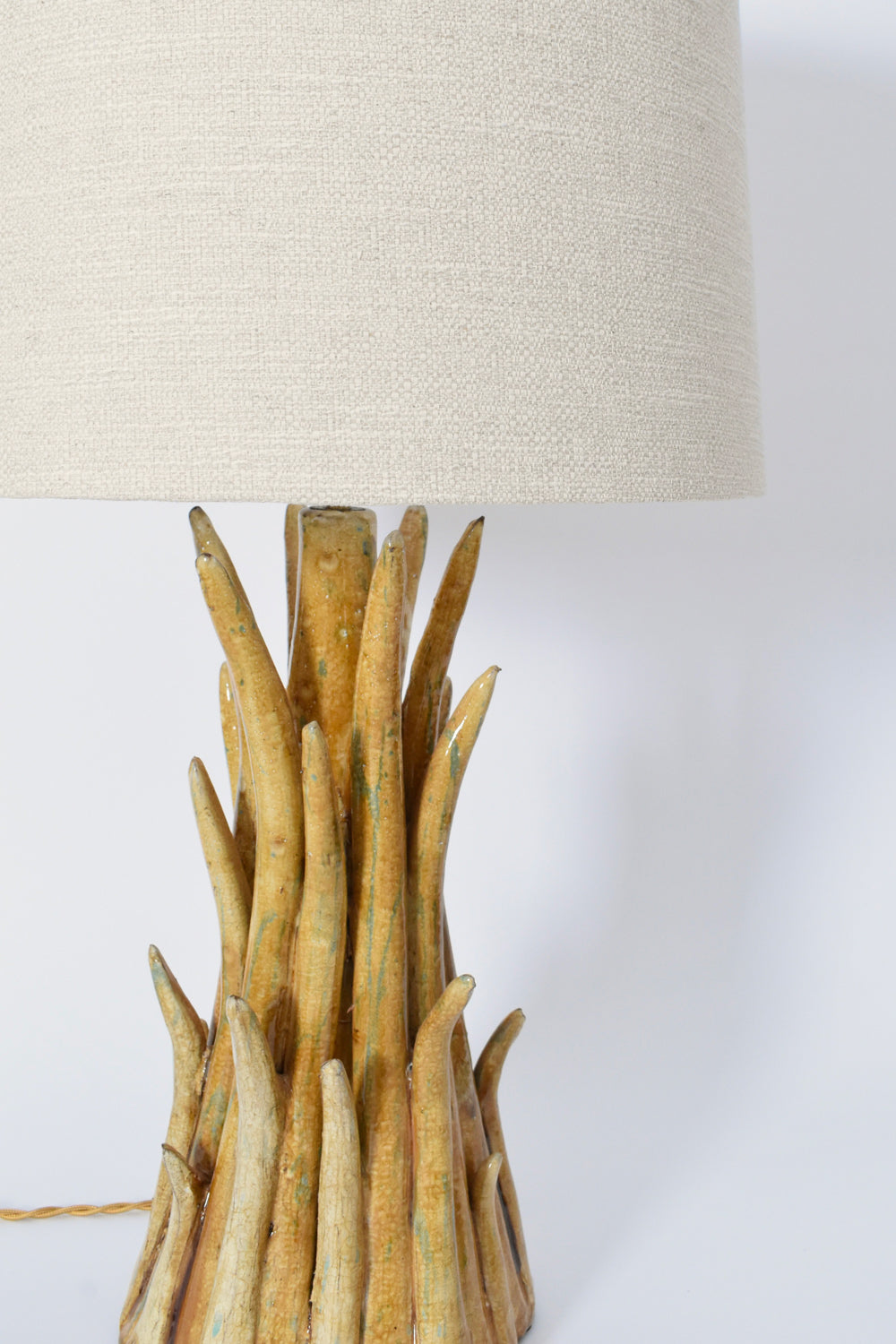 "Pico" 42cm beige ceramic lamp, Barracuda edition.