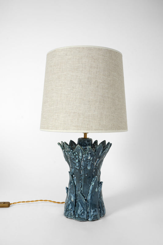 "Sintra" 30cm blue and white table lamp. Barracuda edition.