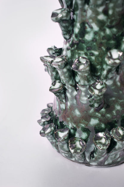 "Belize" 25cm green marbled lamp, Barracuda Edition.