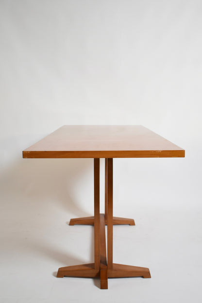 Light wood console table, 1970s.