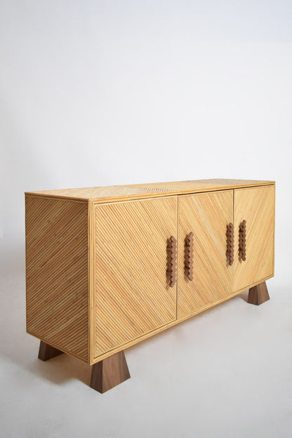 "Arrabida" 180cm rattan and walnut sideboard, Barracuda Edition.