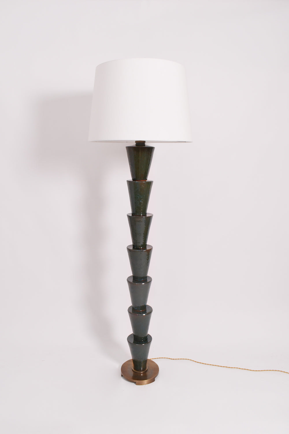 "Nizwa" blue and green ceramic floor lamp, Barracuda Edition.