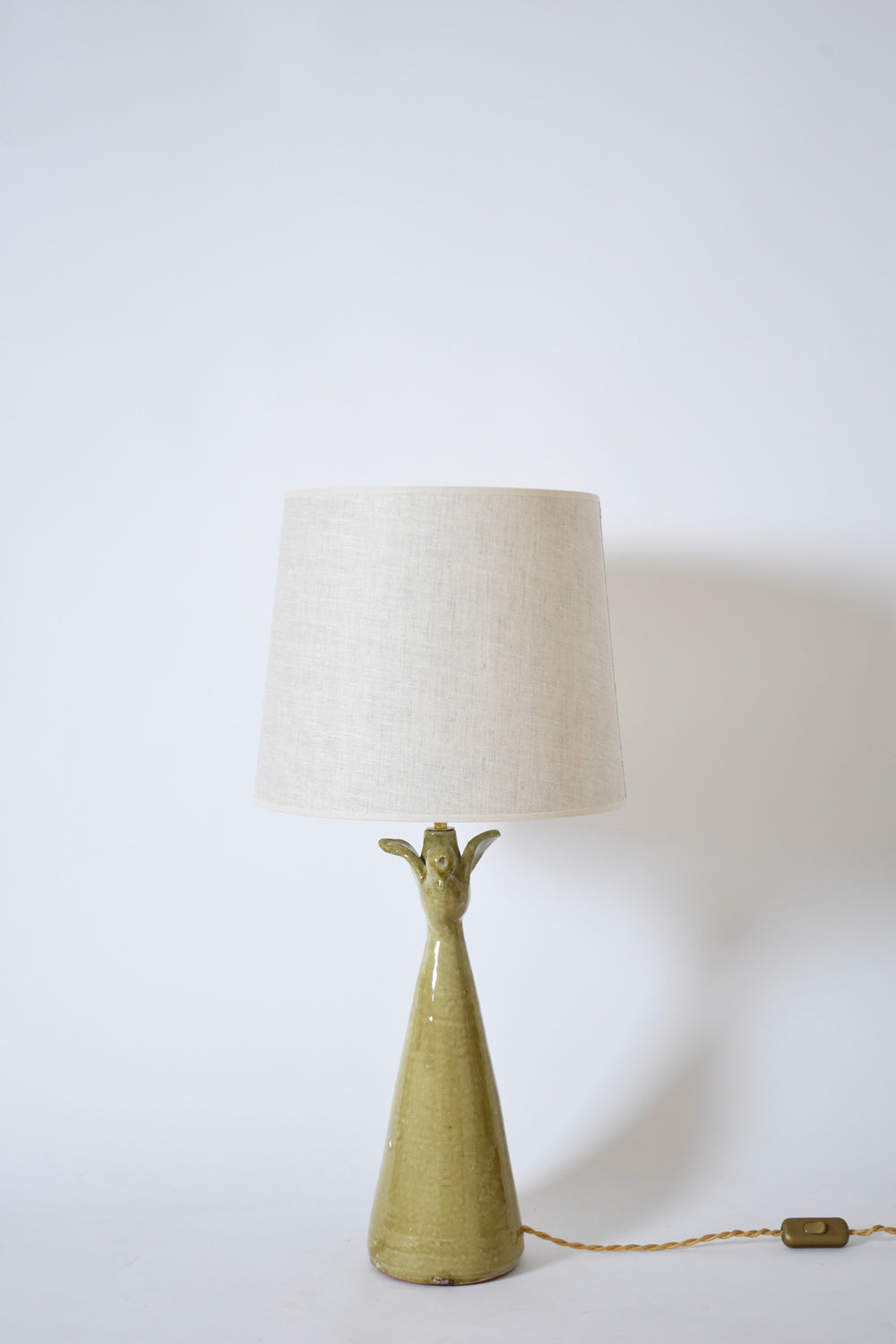 "Brejos" 39cm beige ceramic lamp, Barracuda Edition.
