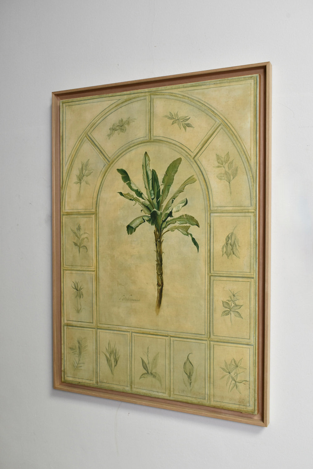 Palm tree oil on panel, 1970s.