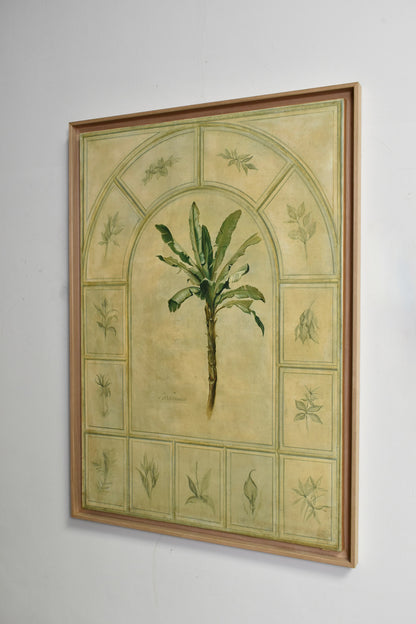 Palm tree oil on panel, 1970s.