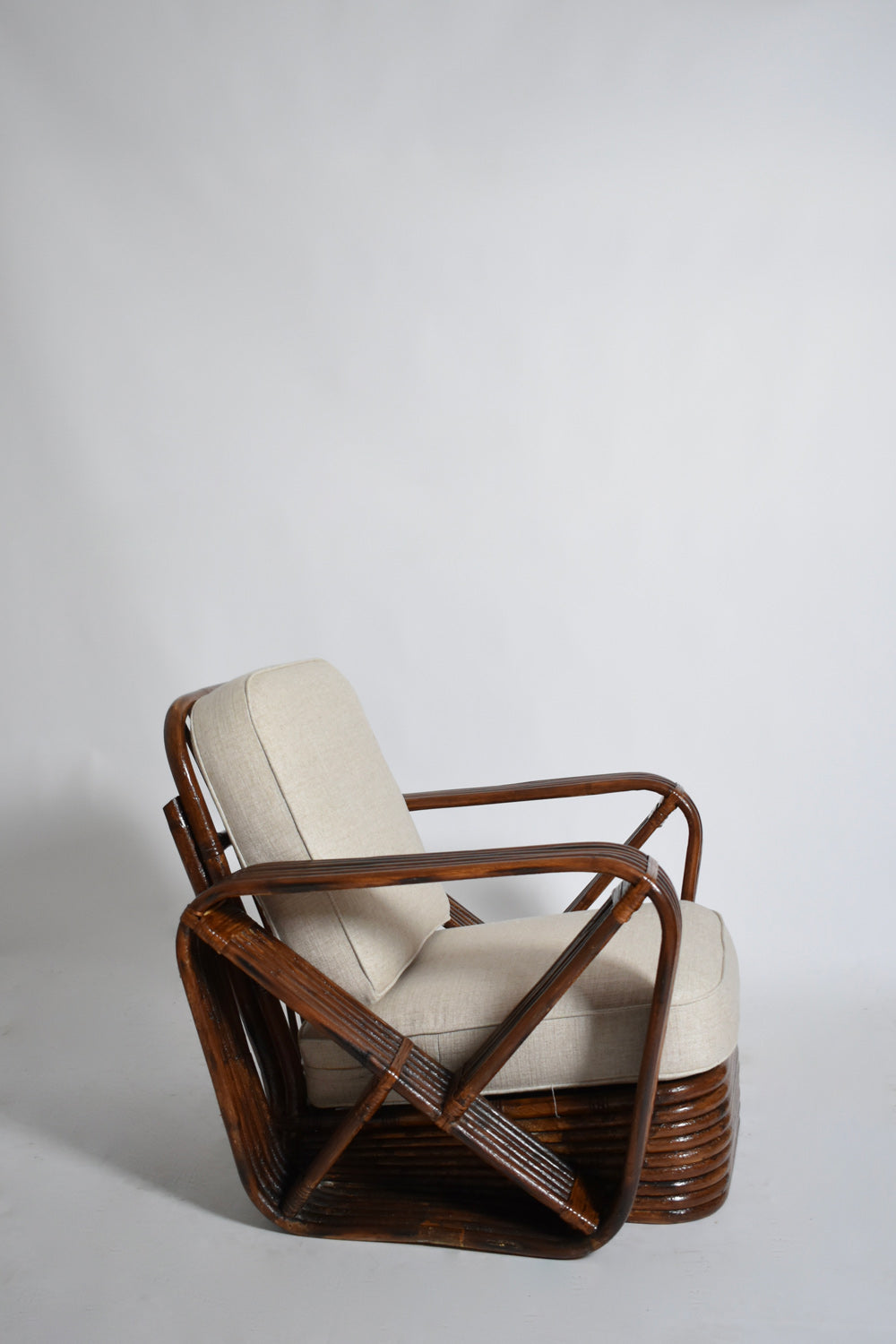 Rattan armchair, 1940s.