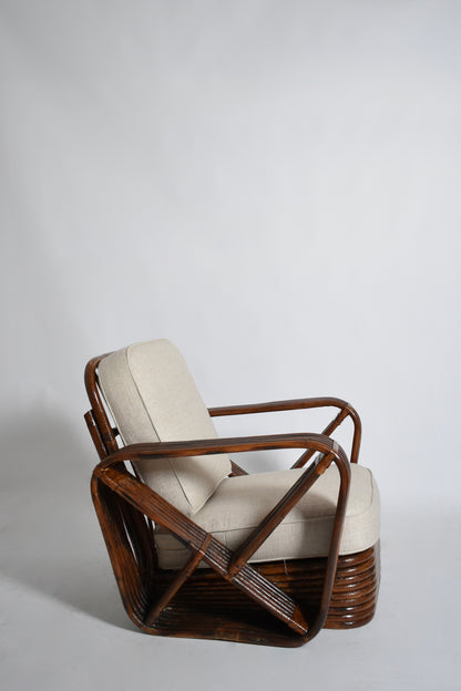 Rattan armchair, 1940s.