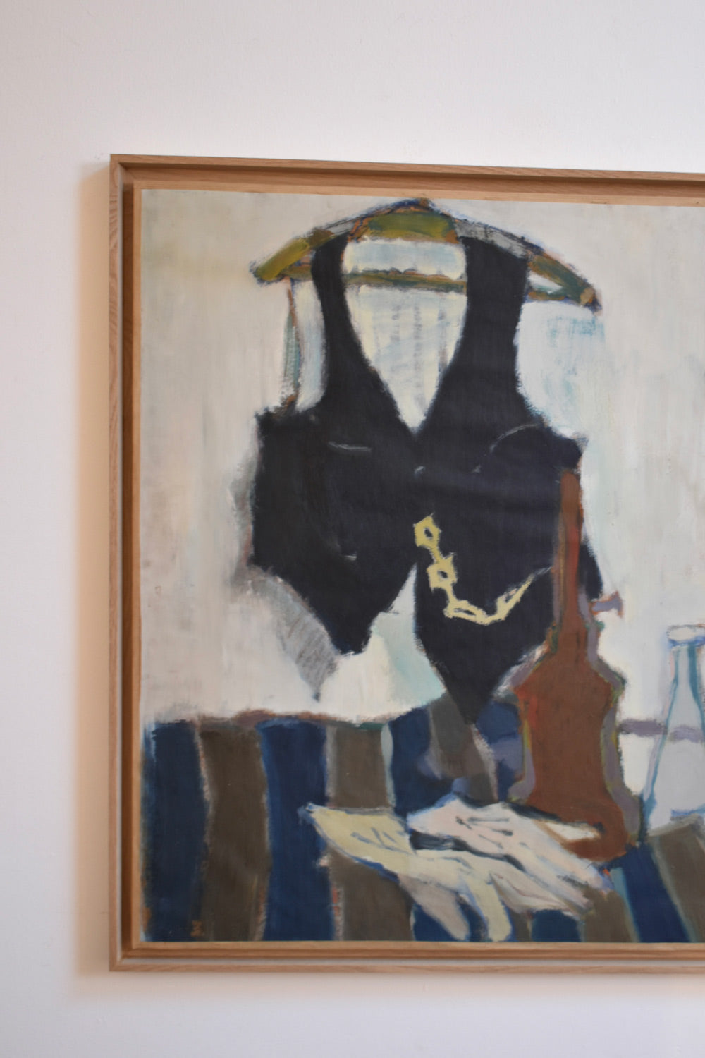 Still life oil on canvas by Jacques Loos, 1960s.
