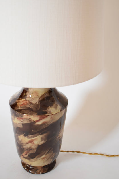 Caldas da Rainha ceramic table lamp, 1920s.