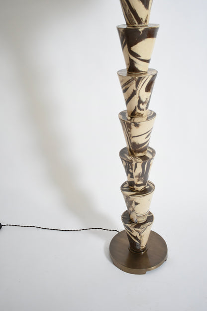 "Nizwa" mixed clay ceramicfloor lamp, Barracuda Edition.