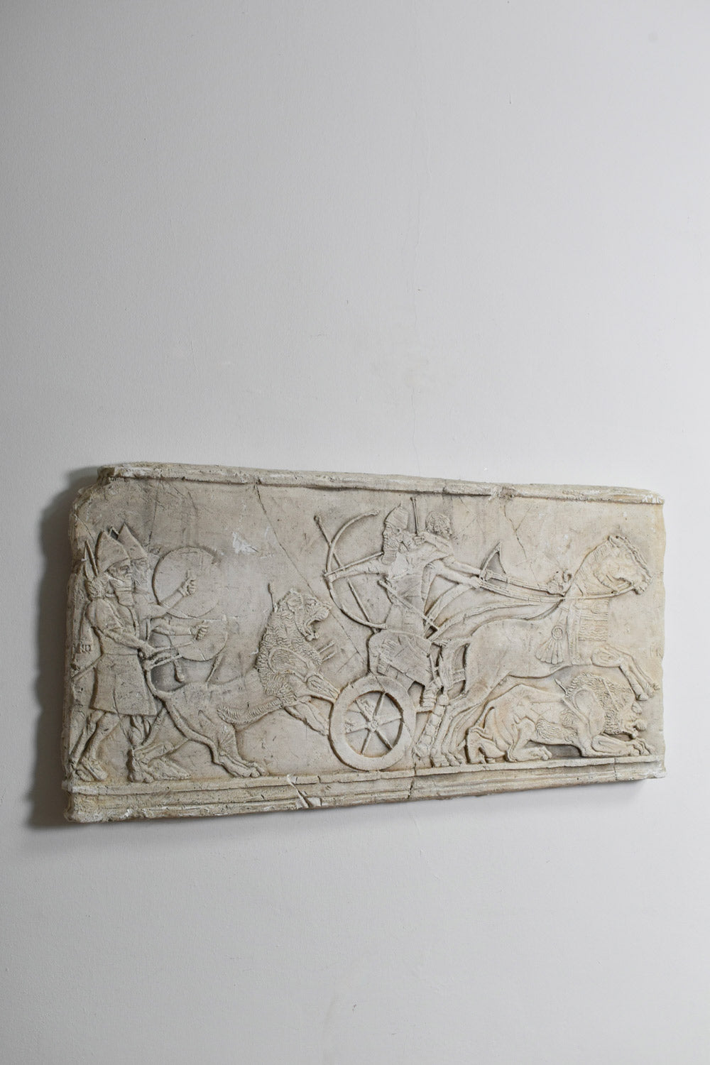 Antiquity cast wall plaster low relief, 1960s.