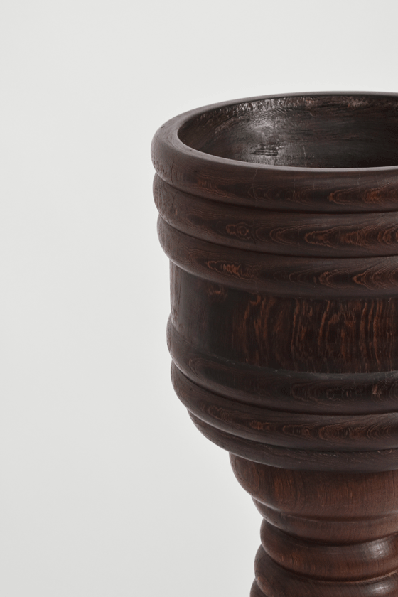 Wooden vase column, 1960s.