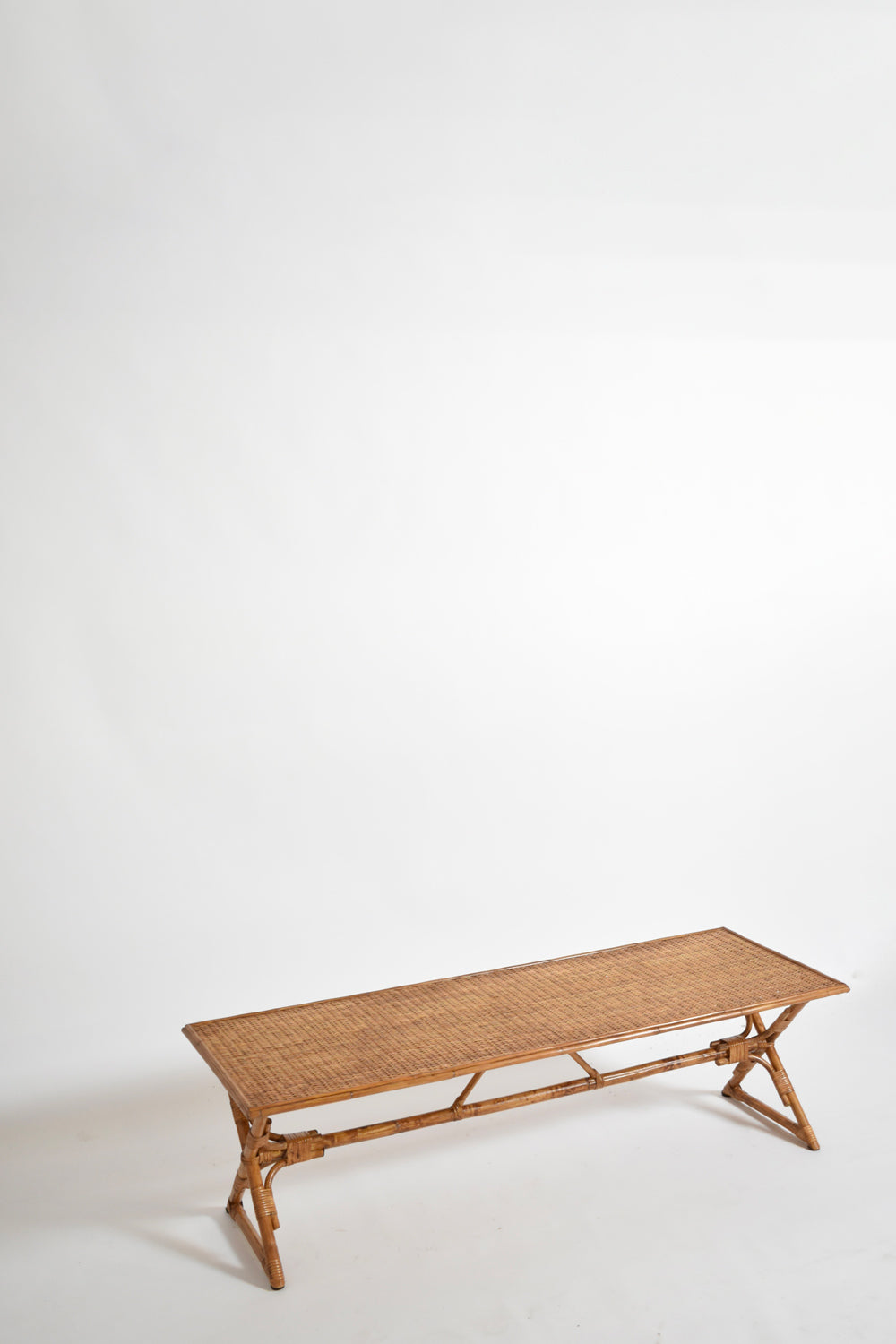 "Arrabida" 140cm dark rattan coffee table, Barracuda Edition.