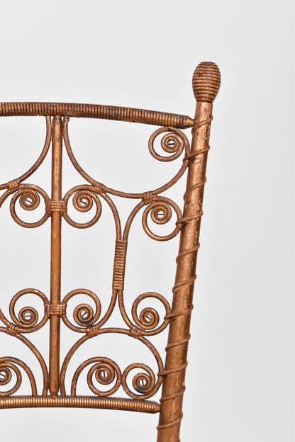 Gilded rattan chair, 19th c.