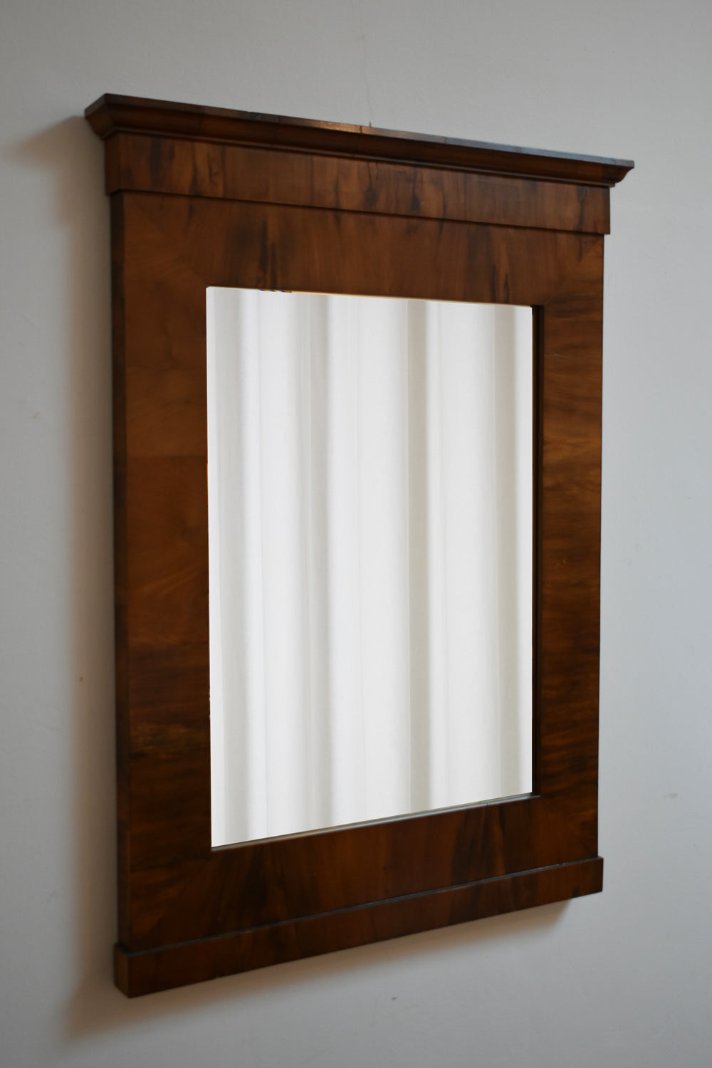 Empire style mahogany beveled mirror, 1940s.