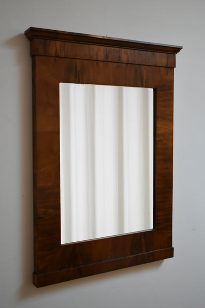 Empire style mahogany beveled mirror, 1940s.