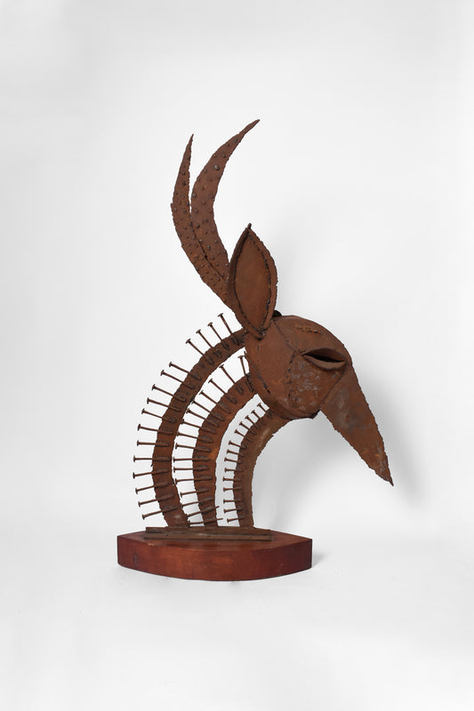 Iron antelope sculpture, 1970s.