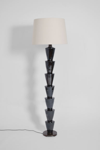 "Nizwa" black ceramic floor lamp Barracuda Edition.