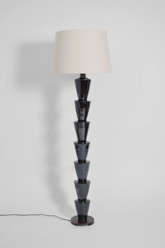 "Nizwa" black ceramic floor lamp Barracuda Edition.
