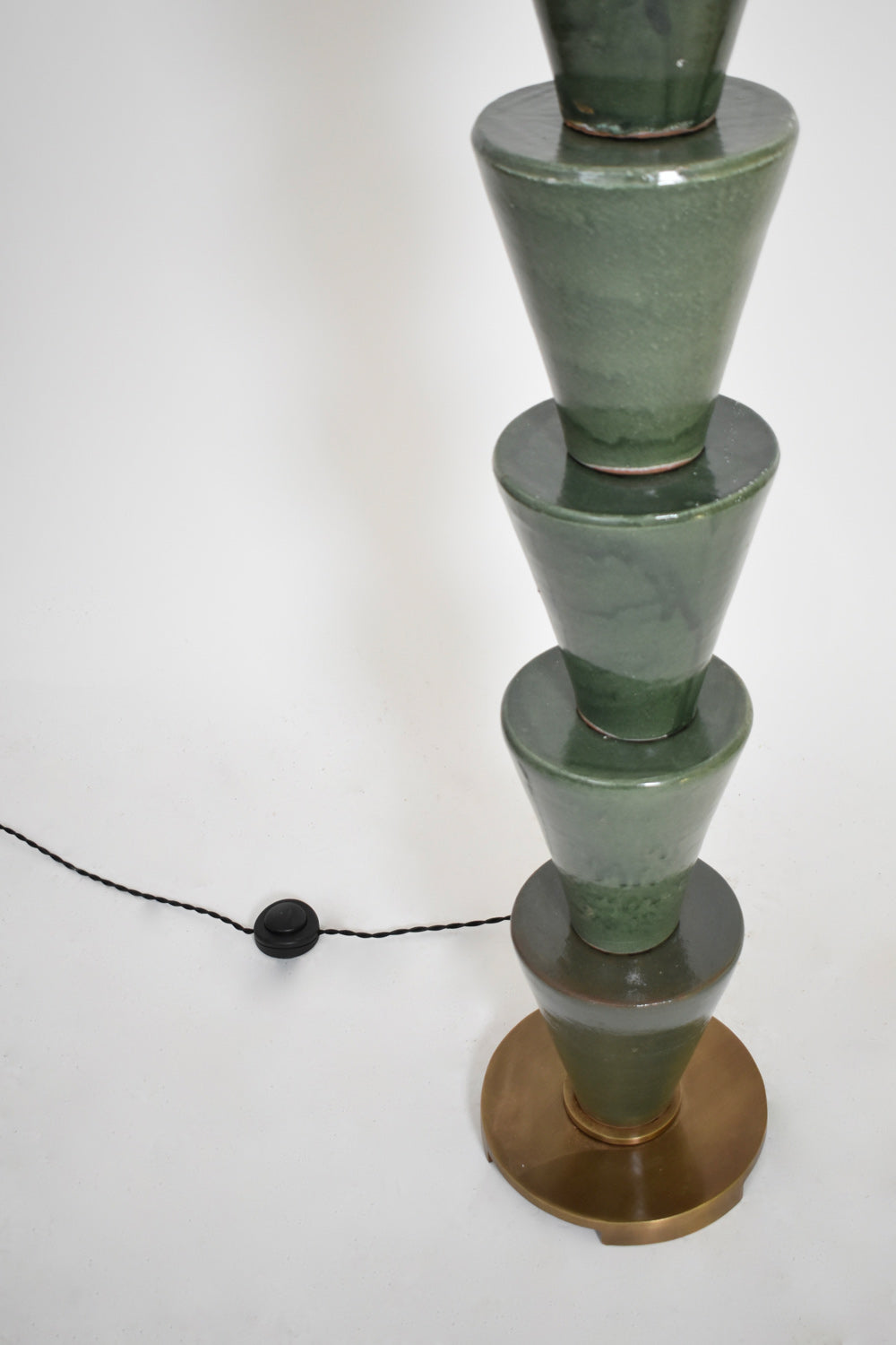 “Nizwa” green ceramic floor lamp, Barracuda Edition.