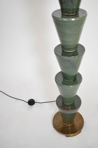 “Nizwa” green ceramic floor lamp, Barracuda Edition.