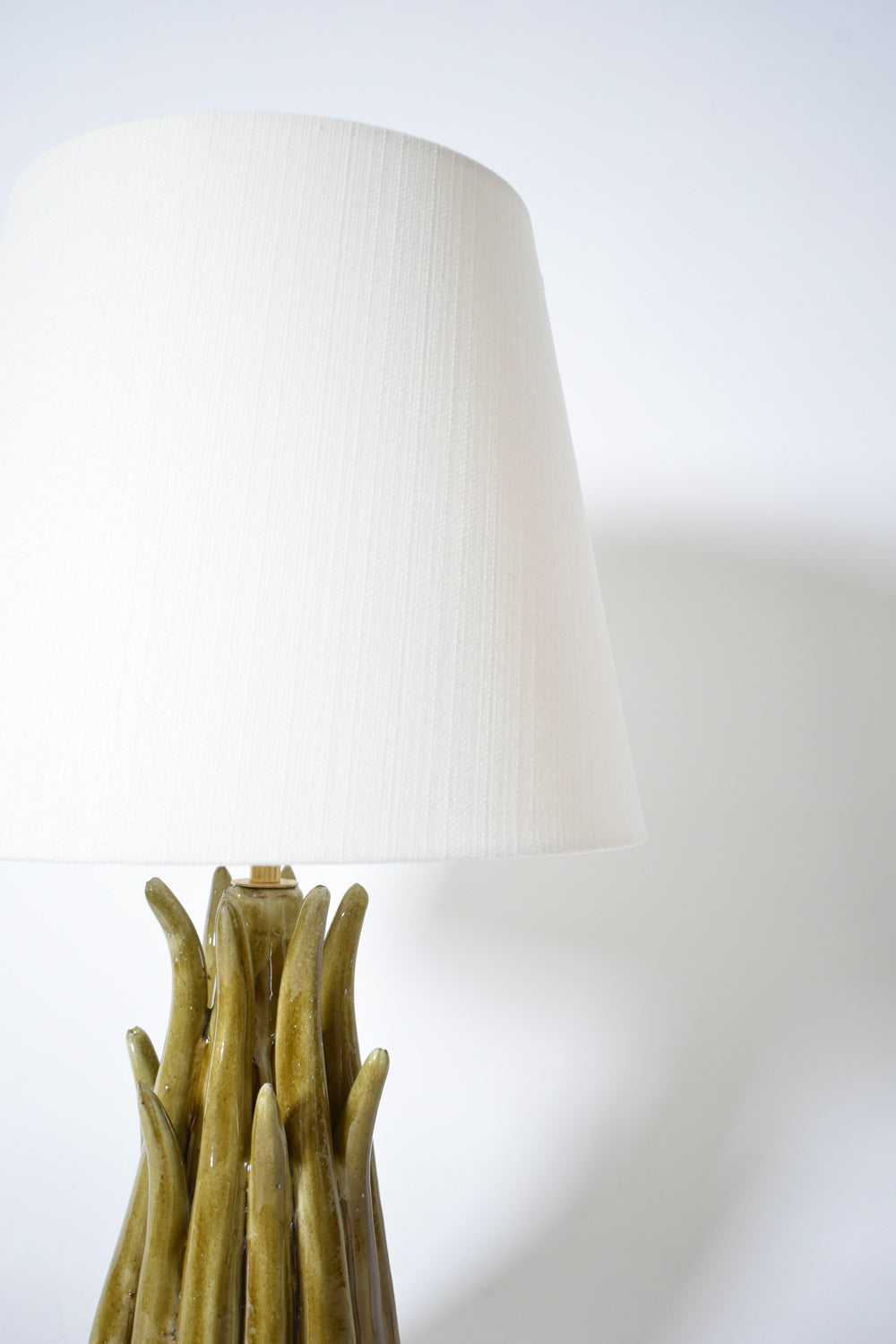 "Pico" 25cm beige ceramic lamp, Barracuda edition.