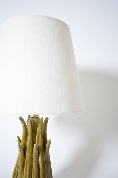 "Pico" 25cm beige ceramic lamp, Barracuda edition.