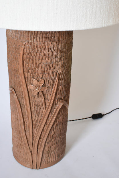 Important cylinder ceramic stoneware lamp, 1950s.