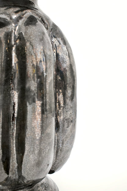 "Villandry" 33cm anthracite ceramic lamp, Barracuda Edition.