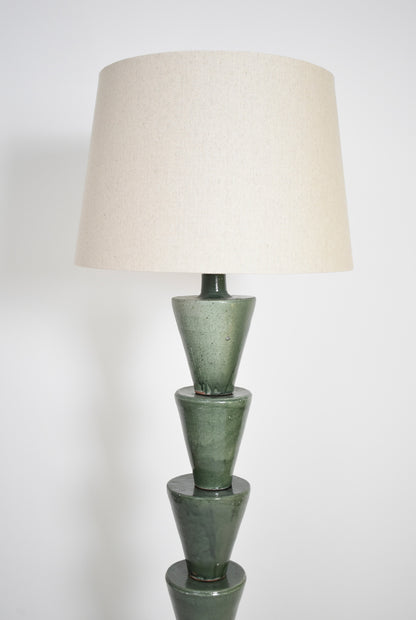 “Nizwa” green ceramic floor lamp, Barracuda Edition.