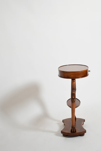 Pair of oval swan side tables, 1900s