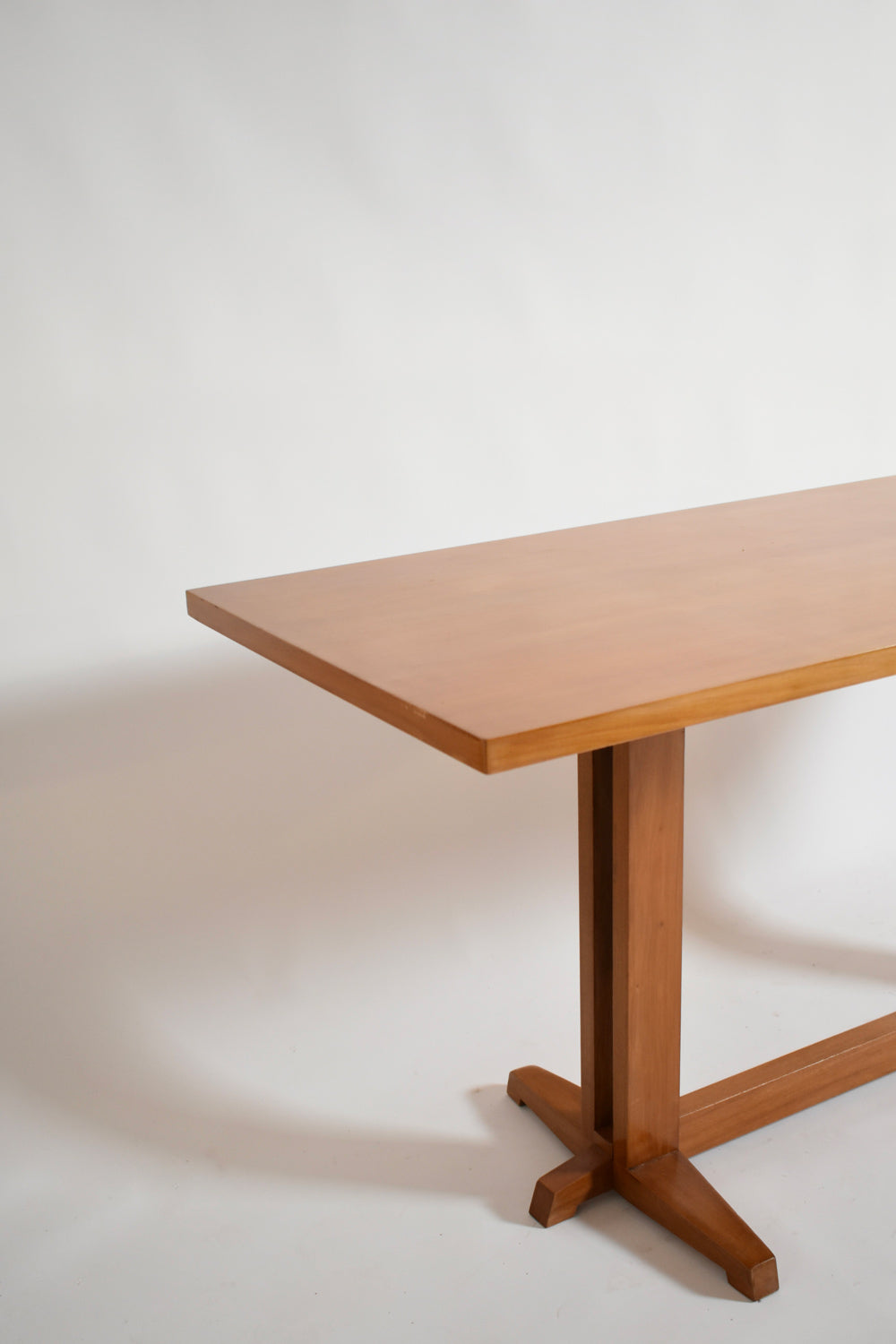 Light wood console table, 1970s.