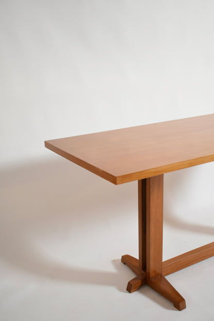 Light wood console table, 1970s.