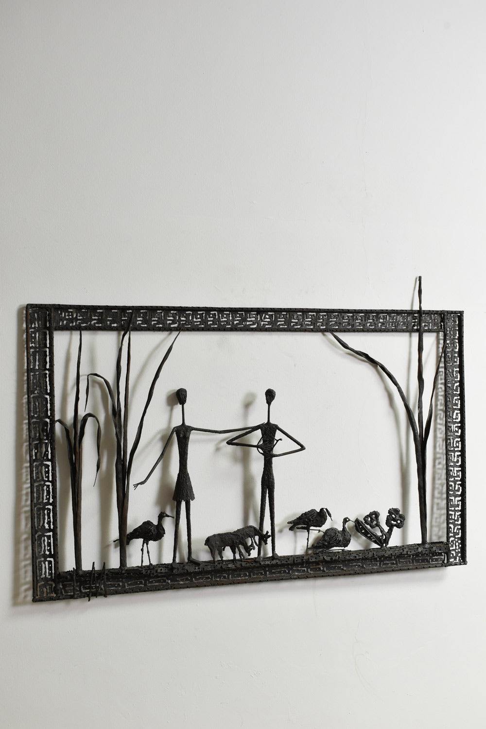Mural brutalist painting sculpture, 1960s.