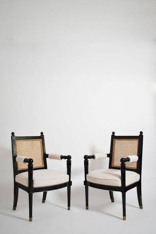 Pair of Jansen armchairs, 1970s.