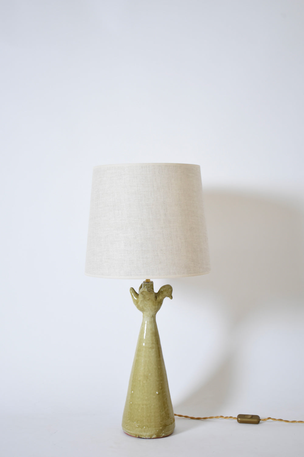 "Brejos" 39cm beige ceramic lamp, Barracuda Edition.