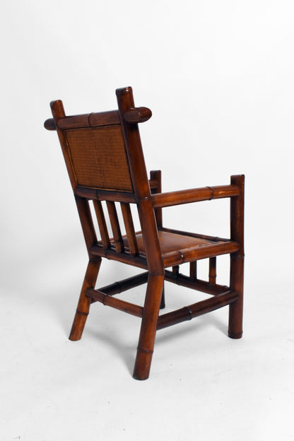 Colonial style faux bamboo armchair, 1920s.