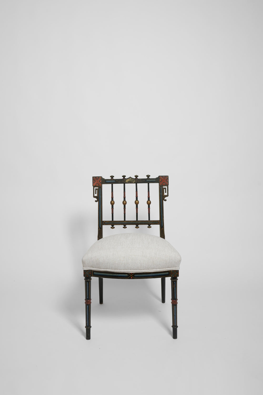 Napoleon III painted armchair, 19th c.